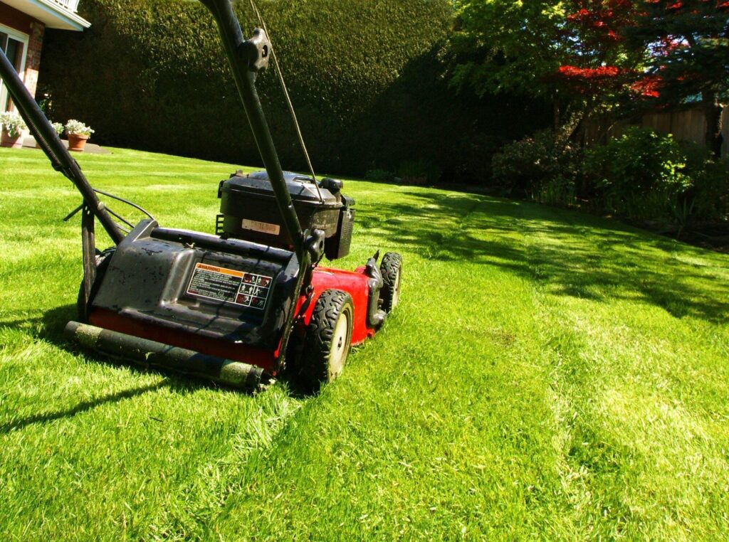 mowing your lawn